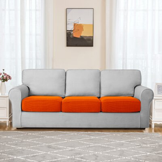 Cheap Loose Sofa Covers Astoria Textured Grid Stretchy Loose Sofa Cover Orange