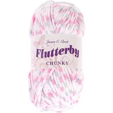 Jamescbrett James C Brett Pink, Grey And White Flutterby Chunky Yarn 100g