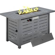 Gas fire pit OutSunny Metal Gas Fire Pit Table