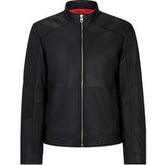 Pelle - Uomo Giubbotti HUGO BOSS Lokis Leather Jacket - Black