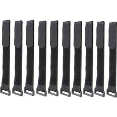 Kabelbindere med velcro 10-pak Sort