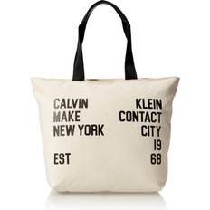 Calvin Klein Totes & Shopping Bags Calvin Klein Selina Key Item Tote, Natural/Black,One Size