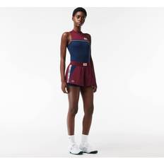 Lacoste Femme Shorts Lacoste Short Tennis Avec Shorty Taille - Bordeaux/Bleu Marine