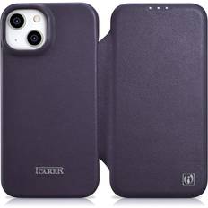 CE Premium Leather Folio iPhone 14 Plus Magnetic Flip Leather Folio MagSafe Dark Purple WMI14220715-DP