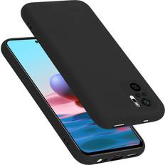 Handyzubehör Cadorabo Hülle für xiaomi redmi note 10 pro schutz handy hülle cover soft case tpu LIQUID SCHWARZ DE-150240