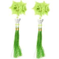 Milageto children hair Clip Flower with Tassel Alligator Clips Hair Clips