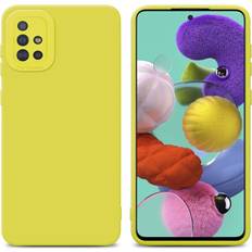 Cadorabo FLUID YELLOW Case for Samsung Galaxy A51 4G M40s Protective Cover made of flexible TPU Etui silicone Yellow