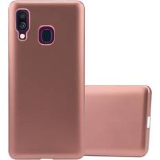 Handyzubehör Cadorabo TPU Matt Metallic Hülle für Samsung Galaxy A40 Galaxy A40 Smartphone Hülle, Rosa