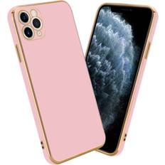 Apple iPhone 13 Pro Mobile Phone Cases Cadorabo Glossy Pink Gold Case for Apple iPhone 13 PRO Protective Cover made of flexible TPU Etui silicone and with protection