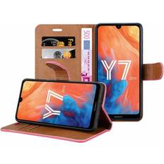 iCatchy Pink For Huawei Y7 2019 Wallet Book Leather Case Cover