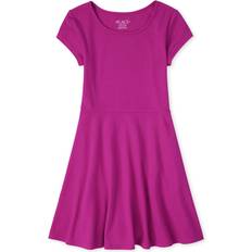 Jersey Dresses Children's Clothing The Children's Place The Children's Place Girls Skater Dress Pink Cotton/Polyester Pink