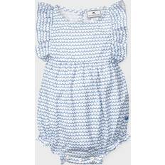 Children's Clothing Petite Plume Girl's La Mer Bubble Ruffle Romper, Newborn-24M