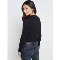 Silk - Women Jumpers L'agence Sterling Collared Sweater - Black Gold