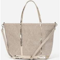 Lino Bolsos Vanessa Bruno Bolso tote S de lino y lentejuelas Beige