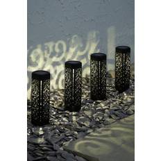 Studio Pack of 4 Solar Patterned Stake Lights