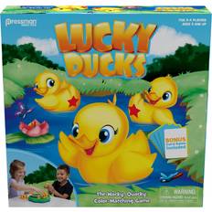 Pressman Lucky Ducks The Memory and Matching Game That Moves Includes A Fun Pop The Pig Make-A-Match Card Game