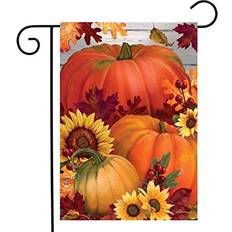 Briarwood Lane Autumn Pumpkin Trio Garden Flag Sunflowers