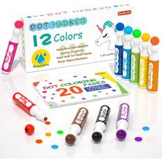Shuttle Art Dot Markers 12 Colors Bingo Daubers Dabbers Dauber Dawgs For Kids Toddlers Preschool Children Supply