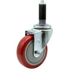 DIY Accessories Service Caster 4Inch x 1 1/4Inch Wheel 4 in, Type Swivel, Package qty. 1, Model SCC-EX20S414-PPUB-RED-MTG41