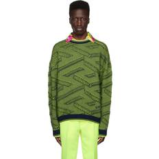 Versace Sweaters Versace Green 'La Greca' Sweater IT