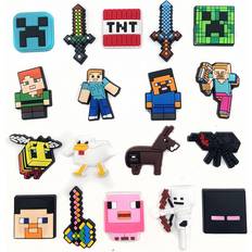 Crocs 20PCS Minecraft Themed Shoe Charms Shoe Buckle for Crocs Jibbitz, Cool Shoe