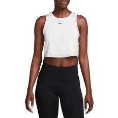 NIKE One Training Dri-FIT Slim Crop Tank Top - White