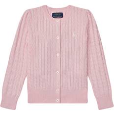 Polo Ralph Lauren Cardigans Polo Ralph Lauren Girls Cotton Cable Knit Cardigan - Pink