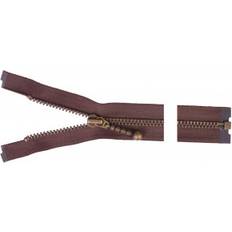 YKK YKK Delbar Lynlås Antik Messing 30cm 4mm Brun