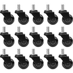 DIY Accessories Tlily 15 Pcs Replacement Chair Caster Wheels 2 Inch, Heavy Duty Wheels with Plug-in Stem 7/16 x 7/8 Inch, Rolling