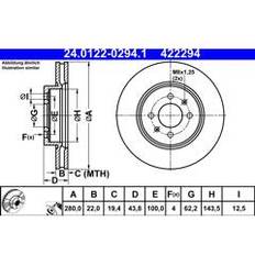 ATE Brake Disc 24.0122-0294.1