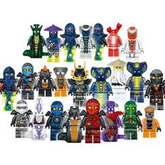 Gacloz 24 Pcs Ninjago Lego Mini Figures Master Building Blocks Toys Collection Display Tabletop Toy for Kids Adult