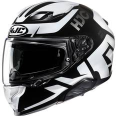 HJC Motorcykeludstyr HJC Integralhjelm F71 Bard - Hvid/Sort Herre