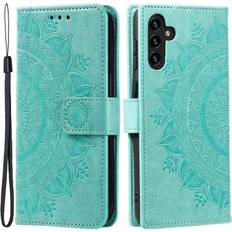 Samsung a54 cover Skalo Samsung A54 5G Mandala Flip Cover Turkis