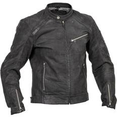 Halvarssons Sandtorp Motorrad Lederjacke, schwarz, Größe