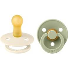 Bibs Colour Dummies 2 Pack Size 1 Ivory/Sage