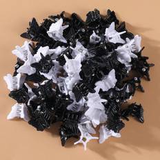 Shein 50 Pcs Black And White Mini Butterfly Hair Claw Clips