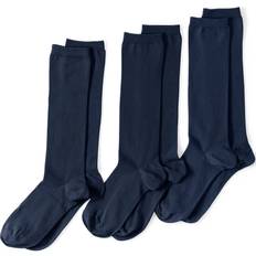 Lands' End Women Socks Lands' End Women's Seamless Toe Solid Trouser Socks 3-Pack, Small-Medium, Blue