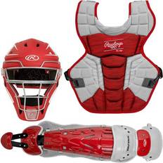 Rawlings Catchers Gear Rawlings Rawlings Velo 2.0 Baseball Catcher's Set NOCSAE Certified Adult 15 Scarlet/White