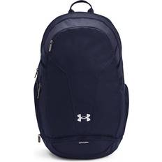 Under Armour Hustle 5.0 Team Backpack Midnight Navy Blue/Metallic Silver Backpacks at Academy Sports