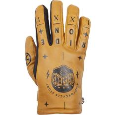 Gold Motorcycle Gloves Helstons Kustom Winter Motorradhandschuhe, gold, Größe