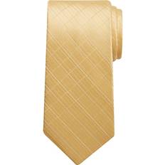 Calvin Klein Yellow Accessories Calvin Klein Men's Windowpane Narrow Tie - Yellow