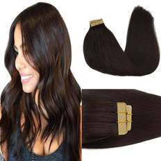 Goo Goo GOO GOO 22inch Human Hair Extensions Tape in Dark Brown Remy Hair Extensions Silky Straight Tape