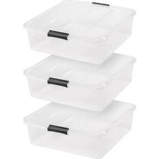 Interior Details Iris IRIS USA 3Pack 33qt Up Under Bed Container Storage Box