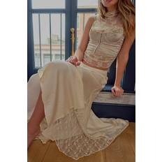 Poliamida Faldas Free People Falda Make You Mine En Color Crema - Cream