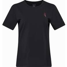 Norrøna Dam T-shirts Norrøna Cotton Activity Embroidery T-Shirt - Caviar