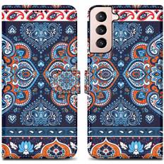 Accessoires de téléphones portables Cadorabo Blue Mandala No. 1 Case for Samsung Galaxy S22 PLUS Protective Cover with magnetic closure, stand function and card slot