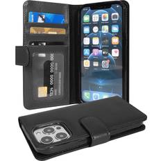 Cadorabo Black Case for Apple iPhone 13 PRO MAX Cover Book Wallet Protection PU Leather Flip Magnetic Etui