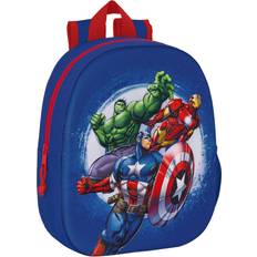 Children School Bags Safta Schulrucksack The Avengers 3D 27 x 33 x 10 cm Marineblau