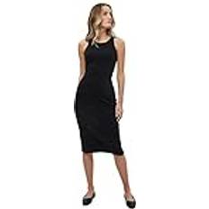 Minus Damen Maluna Midikleid GOTS Midi-Kleid, Black