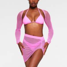 Women - XXS Swimsuit Cover-Ups & Sarong Wraps SKIMS Warp Knit Cover Up Ruched Sarong Pink Medium/XL Warp Knit Cover Ups